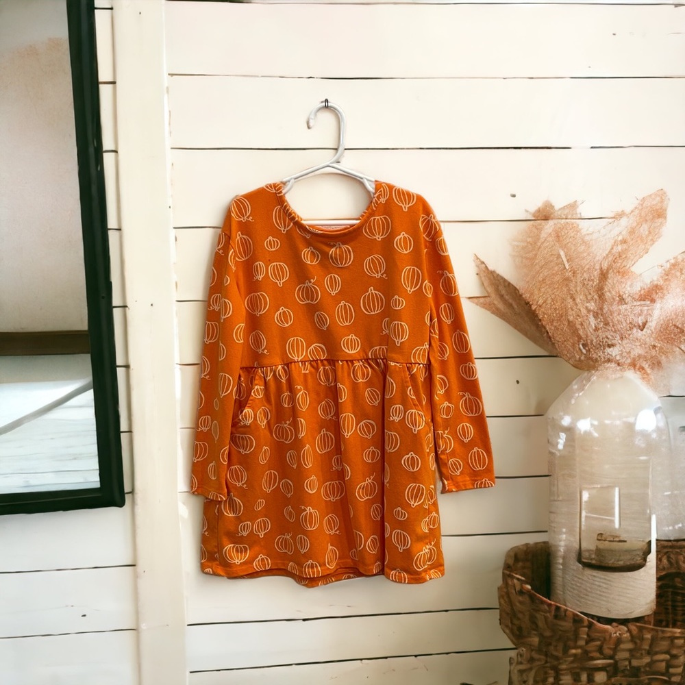 CAT & JACK: worn once size 6/7. Runs a little large / pumpkin dress